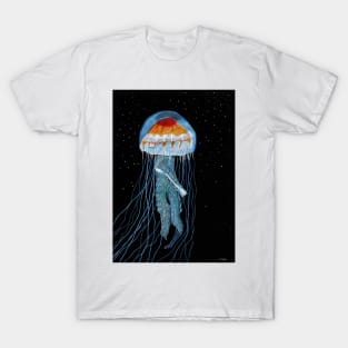 Jellyfish with a black background T-Shirt